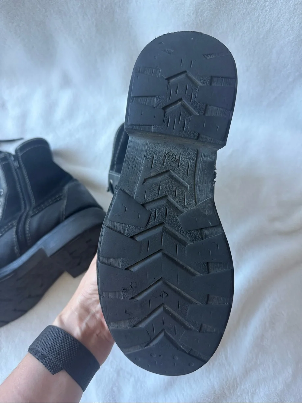 Diesel Black Lace-Up Ankle Boots